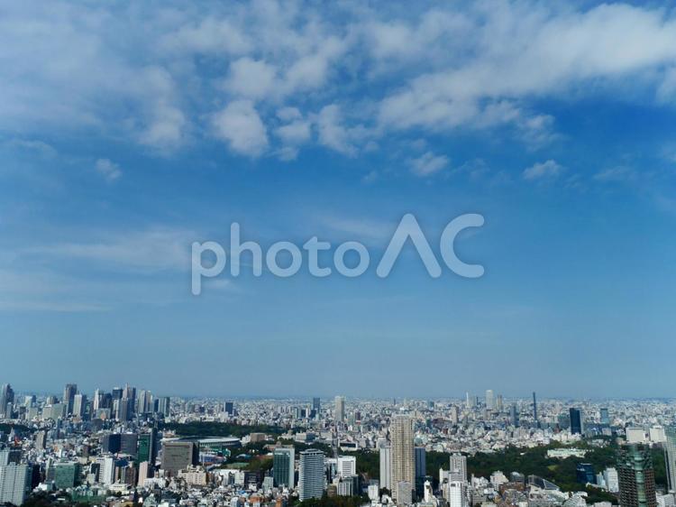 六本木ヒルズからの眺め 空,都心,展望台の写真素材