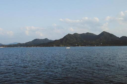 瀬戸内海の風景 瀬戸内海,広島県,海の写真素材