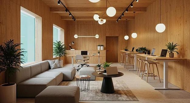 オシャレな　最新シェアオフィスの写真