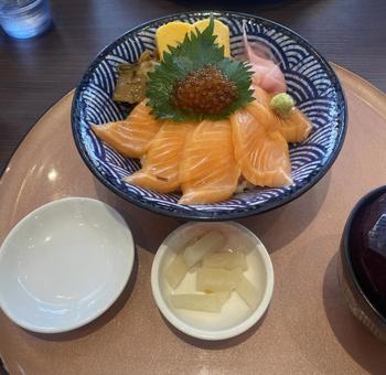 海鮮丼 海鮮丼,サーモン,サーモン海鮮丼の写真素材
