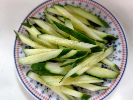 Photo, cucumber cut, thinly sliced cucumber, foodstuff, 