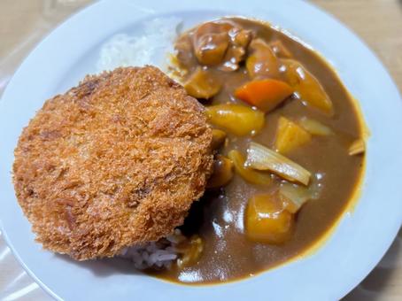 メンチカツカレー メンチカツカレー カレーライス,カレー,カツカレーの写真素材