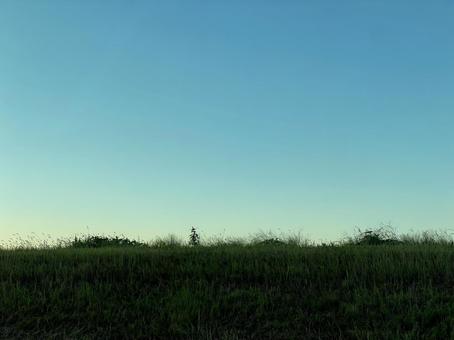 穏やかな河川敷 穏やかな河川敷の写真