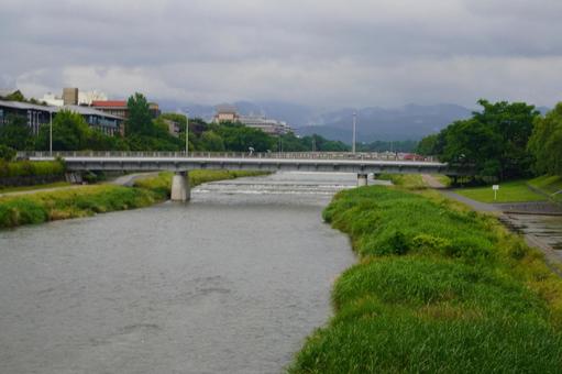 京都 鴨川の風景 京都 鴨川の風景の写真
