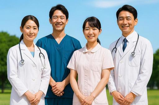 医療従事者(屋外)の写真
