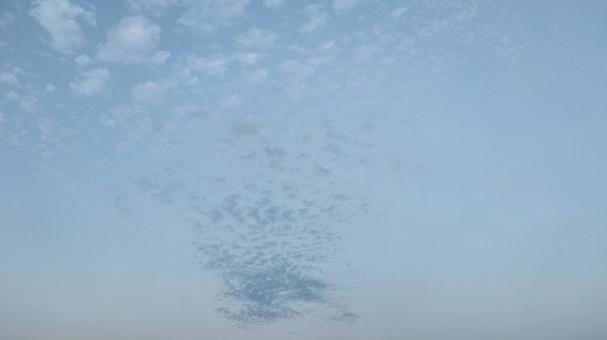 どこかへ向かっていきそうなまだら雲 どこかへ向かっていきそうなまだら雲の写真