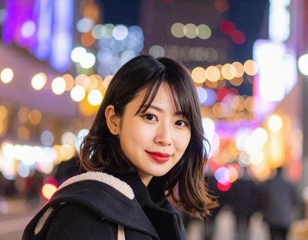 秋冬ファッション女性ポートレート 秋冬ファッション女性ポートレートの写真