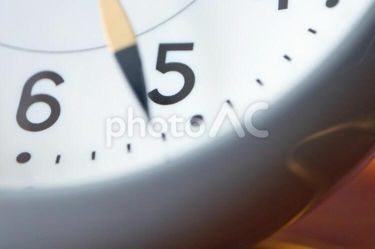 時計文字盤の5 時計,文字盤,5の写真素材