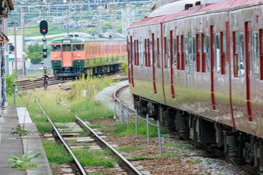 しなの鉄道 しなの鉄道 小諸,小諸駅,ホームの写真素材