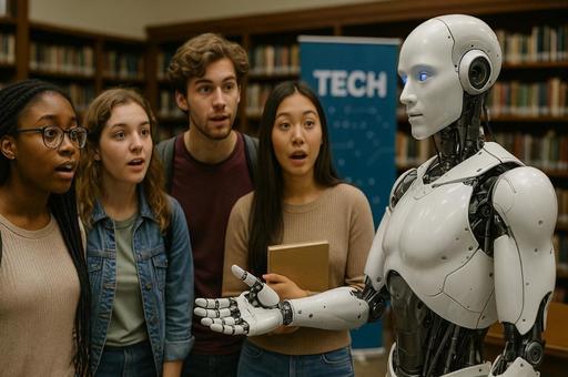驚き集まるTECHロボット 驚き集まるTECHロボットの写真