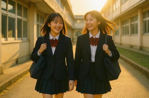 光に包まれた放課後 光に包まれた放課後の写真