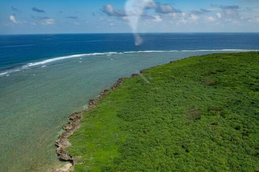 Aerial shot of Hateruma Island, JPG