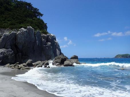 新島の海 新島,海,景色の写真素材