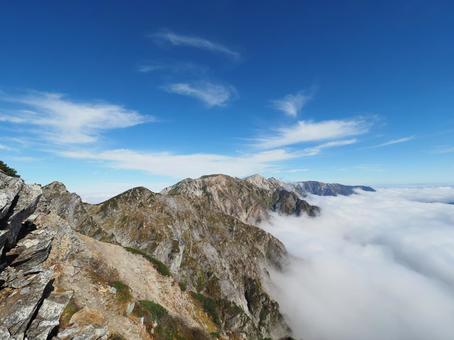 北アルプス・唐松岳からの景色 北アルプス・唐松岳からの景色の写真