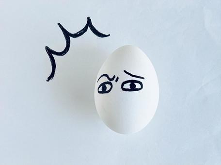驚く 驚く 玉子,卵,感情の写真素材