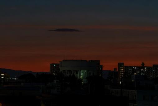 黄昏時 黄昏時 黄昏時,夕景,夜景の写真素材
