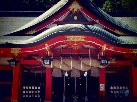 島根県-太鼓谷稲成神社-本殿・拝殿-近景 島根県-太鼓谷稲成神社-本殿・拝殿-近景 太鼓谷稲成神社,神社,本殿の写真素材
