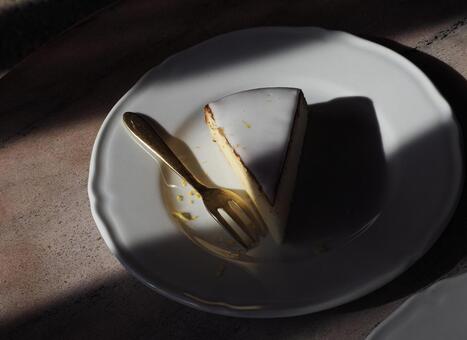 おしゃれなレモンケーキ チーズケーキ,ケーキ,スイーツの写真素材