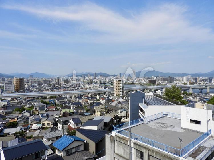 江波山公園から広島市街地中心部を望む 広島市,広島,旧太田川の写真素材