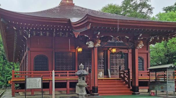 坂東33観音 05番 勝福寺 雨天の本堂 坂東33観音 05番 勝福寺 雨天の本堂 勝福寺,飯泉山,堂宇の写真素材