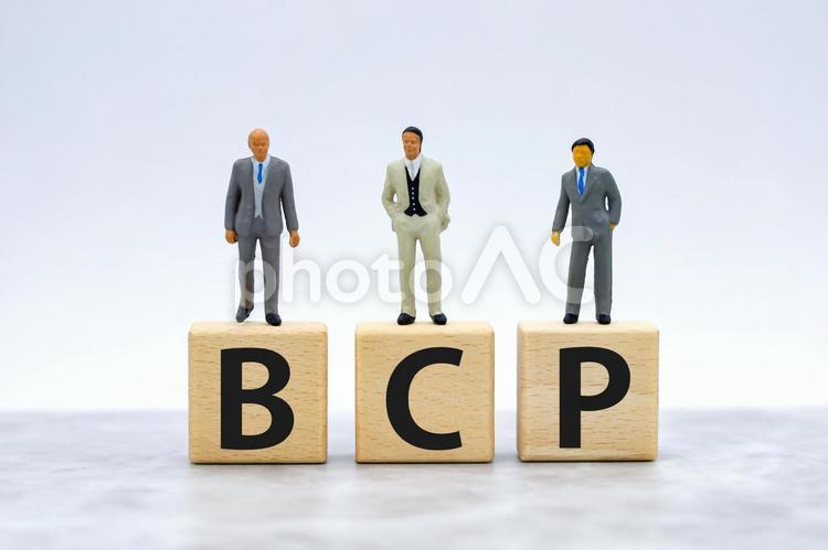 「BCP」危機に備える企業戦略 緊急事態,社会活動停止,事業継続の写真素材