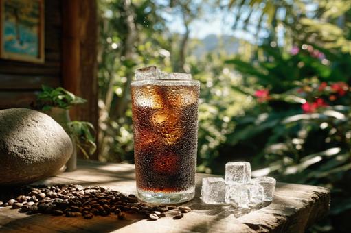 自然光が降り注ぐテラスでのコーヒータイム 自然光が降り注ぐテラスでのコーヒータイムの写真