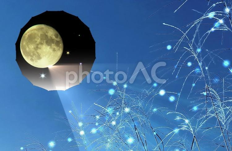 イメージ素材/秋・お月見の窓 お月見,秋,風物詩の写真素材