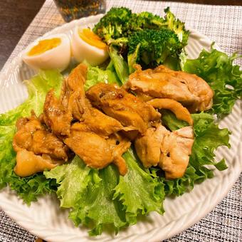 鶏肉の照り焼きサラダ 鶏肉,照り焼き,サラダの写真素材