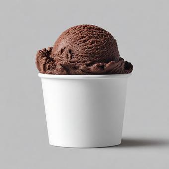 カップ入りチョコレートアイス カップ入りチョコレートアイスの写真