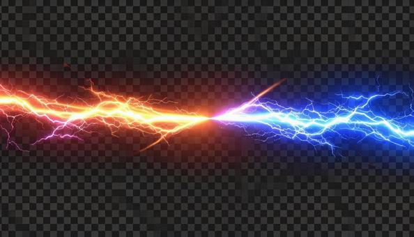放射状に広がる電撃の背景の写真