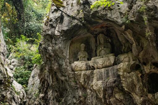 杭州・霊隠寺 飛来峰 霊隠寺,飛来峰,杭州の写真素材