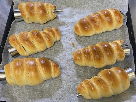 コロネ 手作りパン,コロネ,コロネ型の写真素材