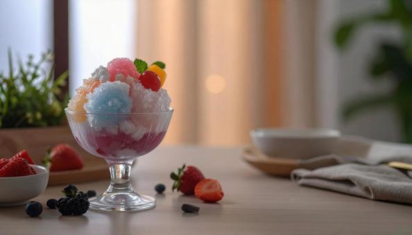 おいしそうなかき氷 おいしそうなかき氷の写真