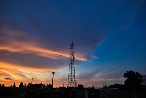 夕焼け 2025/7/4 夕焼け 2025/7/4 夕焼け,夕暮れ,夕方の写真素材
