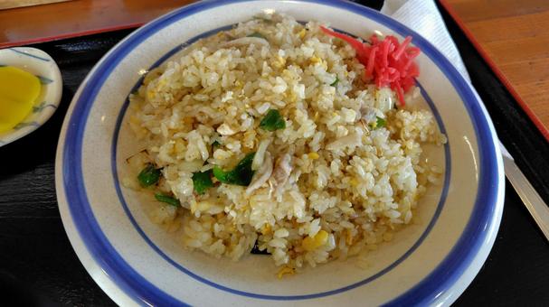 チャーハン チャーハン,外食,紅生姜の写真素材