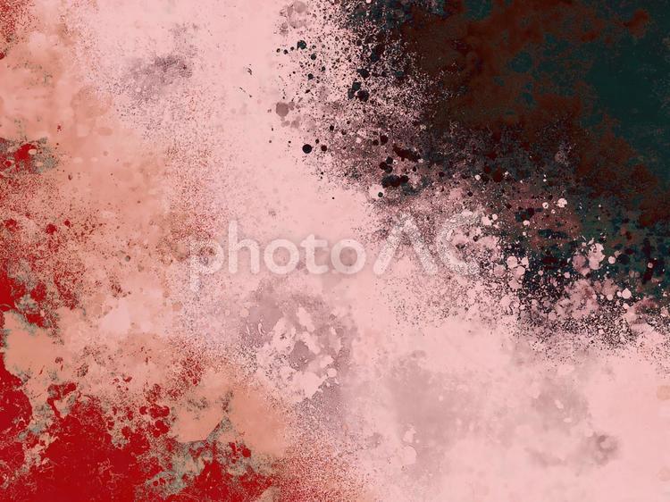 幻想的な赤色の水彩テクスチャ背景 飛沫,横長,火花の写真素材