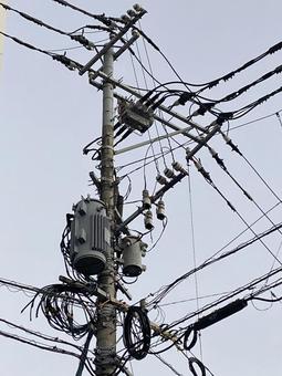 電柱電線7181 電柱電線7181の写真