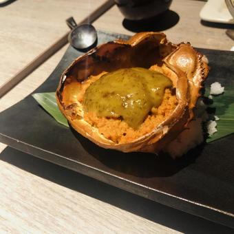 蟹味噌甲羅焼き 蟹味噌甲羅焼きの写真