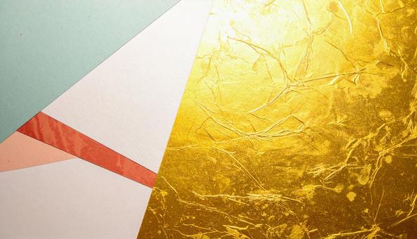 金と色紙の和風背景素材 金と色紙の和風背景素材の写真