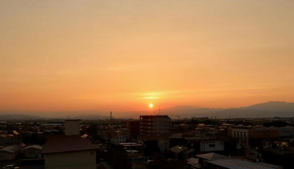 山形県天童市の夕焼け 山形県天童市の夕焼けの写真