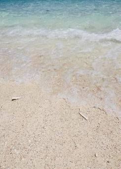 波と白い浜辺 波と白い浜辺の写真