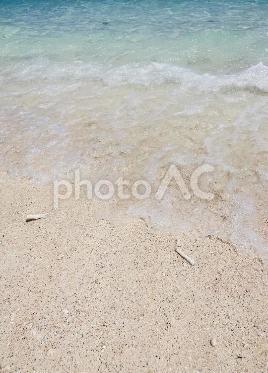 波と白い浜辺 海辺,浜辺,波の写真素材