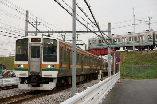 211系 C6編成 211系 C6編成 211系,c6編成,高崎線の写真素材