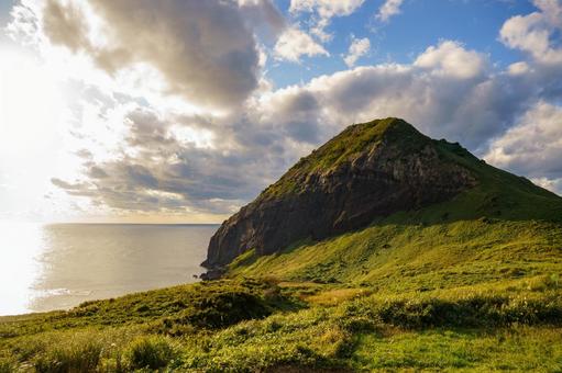 佐渡の観光名所大野亀 自然,風景,景色の写真素材