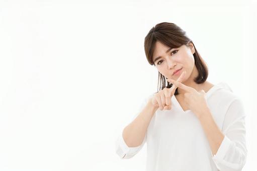 若い女性　NG 女性,人物,ngの写真素材