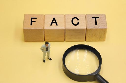 FACTと書かれたブロック fact,ファクト,ファクトチェックの写真素材