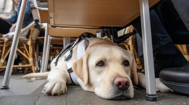 待つ盲導犬・ラブラドールレトリバー・福祉 待つ盲導犬・ラブラドールレトリバー・福祉の写真
