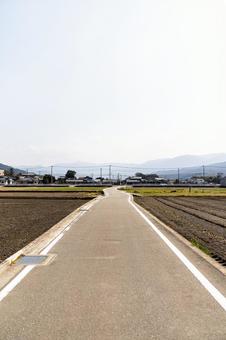 田舎道 田舎道の写真