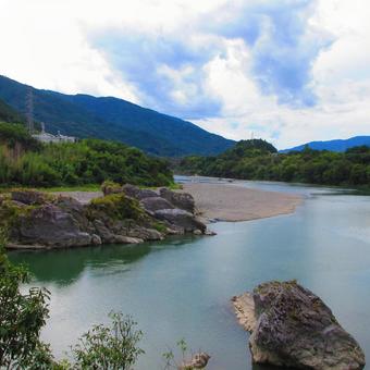 徳島県-吉野川-美濃田の淵 徳島県-吉野川-美濃田の淵 吉野川,川,美濃田の淵の写真素材