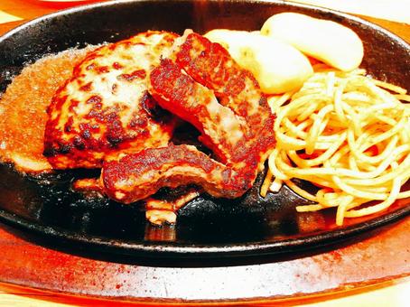 Hamburger and steak Hamburger and steak